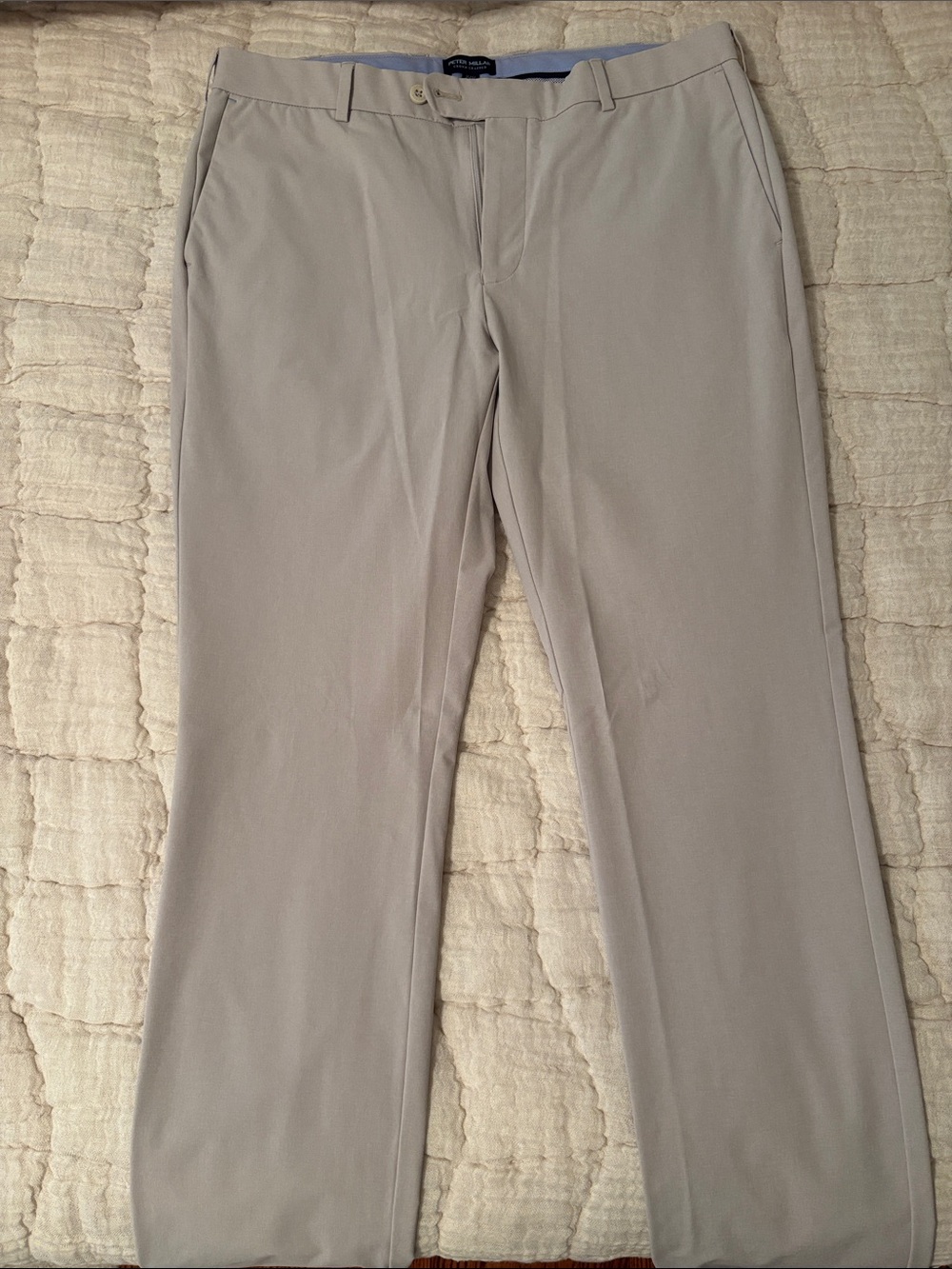 Peter Millar performance Pant Tailored Fit Men's Light Khaki -35/32.Never worn